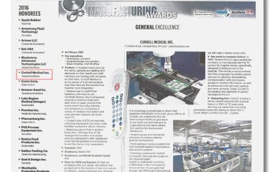Curbell receives an award for “General Excellence”